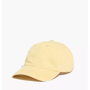 New Madewell MWL Organic Cotton Broken-In Baseball Cap Light Straw Yellow